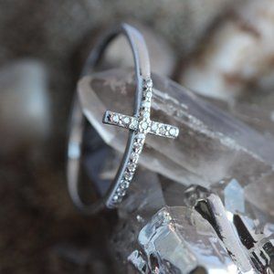 925 Sterling Silver Cross Ring